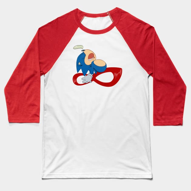 Sonic Fast Asleep Baseball T-Shirt by  KendallHaleArt